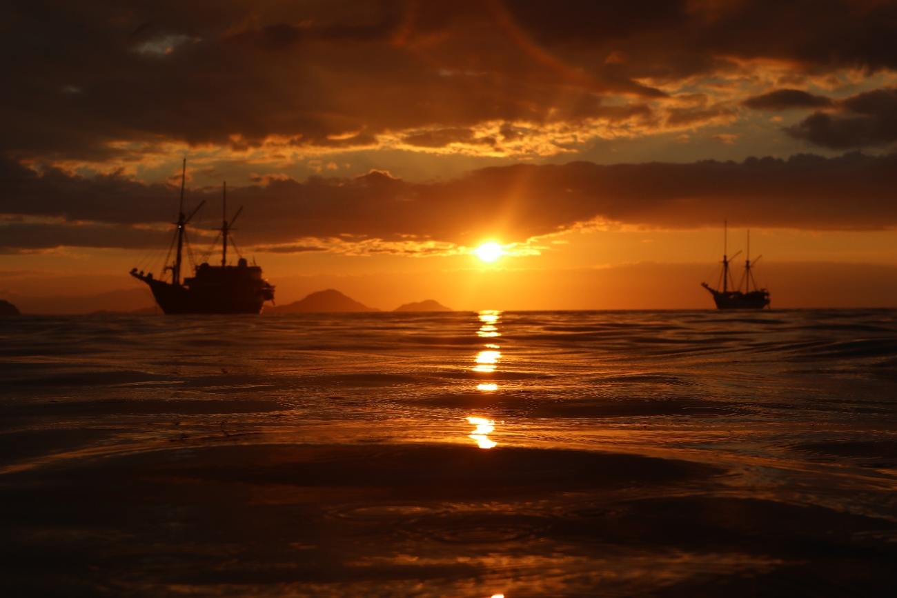 Sunset over Komodo National Park