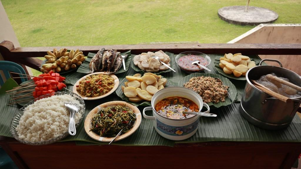 Traditional cuisine from Molucca, with papeda