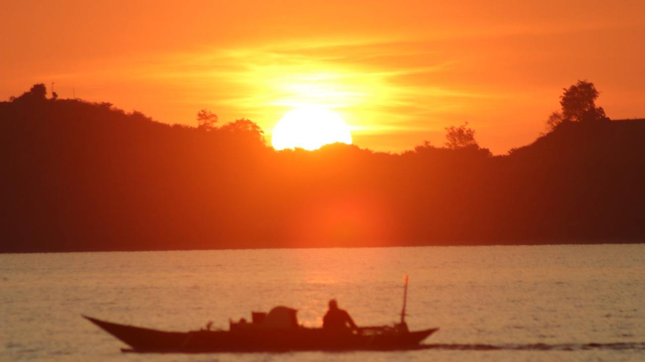 Sunset over the harbor