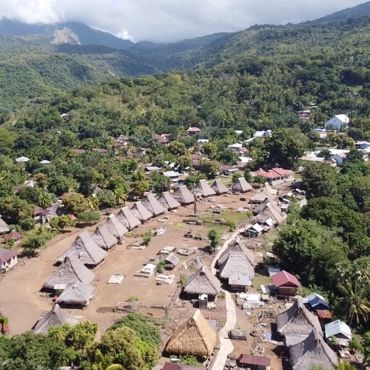 Aerial view of a traditional weaving village, Flores — Day 3